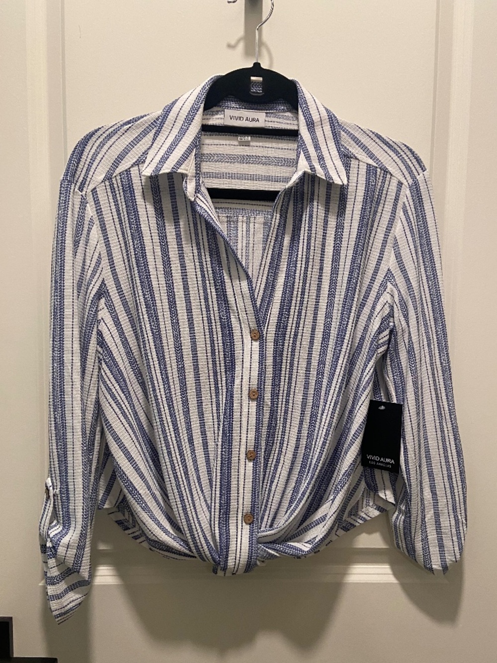 Cute Wrap Design Button up Top NWT